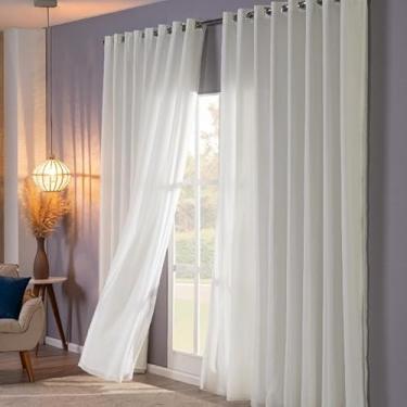 Imagem de Cortina Com Forro Microfibra 4m X 2.70m De Alt. Decoracao Casa Ambiente Aconchegante(Palha)