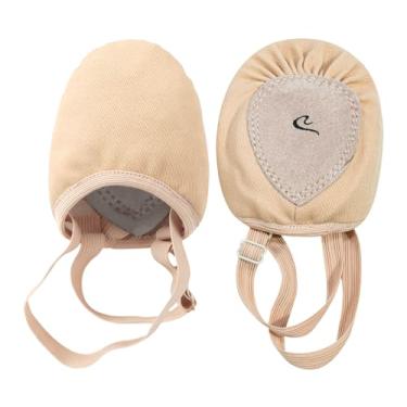 Imagem de Caplancy Sapatos de dança de meia sola para mulheres, meninas, homens, pirueta lírica, balé, sapatos de dança contemporâneos (meninas/meninos/homens/adultos), Nude-toast, X-Large