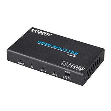 Imagem de Divisor HDMI 1x2 Blackbird 4K Pro da Monoprice 115258 – Preto | 4K a 30Hz, compatível com HDCP 2.2, suporte de vídeo sequencial de moldura 3D, suporte Dolby TrueHD, 2,6x4,3x4,8"