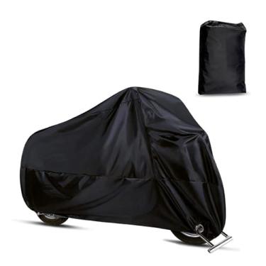 Imagem de Gseigvee Pack-1 Capa protetora para motocicleta, 245.1 cm x 125.0 cm capa de cobertura total à prova d'água à prova de poeira para todas as estações, instalação de encaixe com orifício antifurto,
