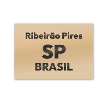Imagem de Imã de Geladeira Ribeirão Pires São Paulo MDF 8cm x 5cm