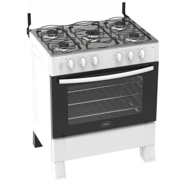 Imagem de Fogão 5 Bocas Branco Hera Plus com Forno 94 L Acendimento Automático Realce