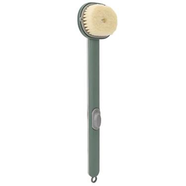 Imagem de Escova de Escova Seca Escova do Corpo, Cerdas Macias de Botão Removível Pincel de Banheira Cabeça Cabeceira Cabeceira Longa Escova de Chuveiro Escova para o Corpo para o Banheiro (Amarelo) (Verde)