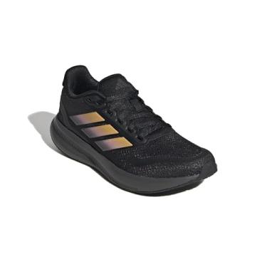 Imagem de adidas Tênis infantil unissex Run Falcon 5, Preto/brilhante/cinza, 17