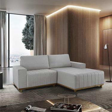 Imagem de Sofá Fixo Com Chaise 2M Boreal Veludo Com Molas Lado Direito Meu Sofá Online