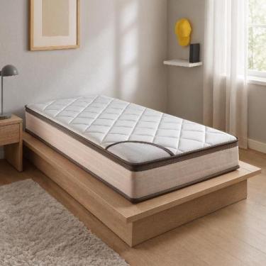 Imagem de Colchão Solteiro Colorado Molas Ensacadas 88x188x26 - Bom Pastor