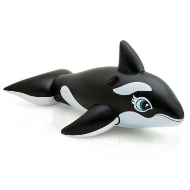 Imagem de Bote Boia Inflável Baleia Gigante 193 com Alça - Intex 58561