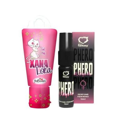 Imagem de Kit Gel Excitante Feminino 18g e Perfume com Feromônios Phero 15ml - H
