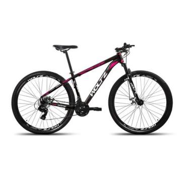 Imagem de Bicicleta Aro 29 Woltz Ride 21 Marchas Freios A Disco, Preto, Rosa, 15
