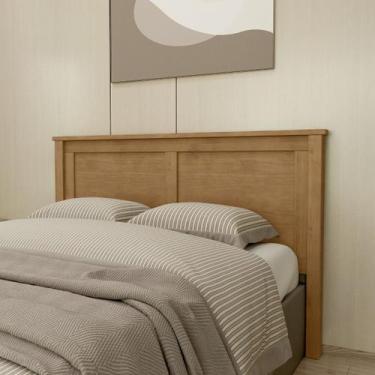 Imagem de Cabeceira p/ Cama de Casal 1,60 Largura Madeira Maciça Pura - Finestra