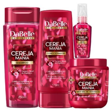 Imagem de Kit Dabelle Cereja Mania Shampoo 250ml Condicionador 175ml Máscara 800