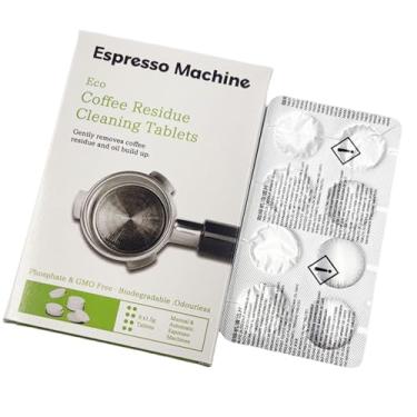 Imagem de Fecadou Pastilhas de Limpeza para Máquina de Café,8 Pastilhas Para Remoção De Resíduos E Descalcificação | Descalcificante e Manutenção para Moedor de Café em Casa