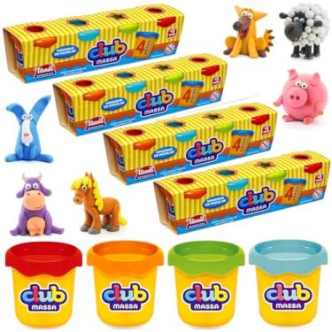 Imagem de Kit 16 Potes Massinhas de Modelar Infantil Lembrança Festa de Aniversário