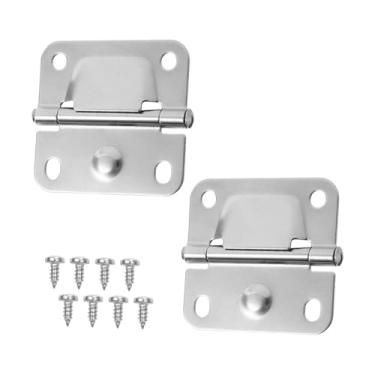 Imagem de Baoblaze Dobradiças para refrigeradores em aço inoxidável, fácil instalação com parafusos de montagem, acessórios profissionais de resistentes para 6286, 2 Partes