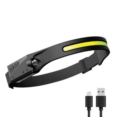 Imagem de Lanterna LED de Cabeça MAX-7120, Preta, Recarregável, Resistente à Água