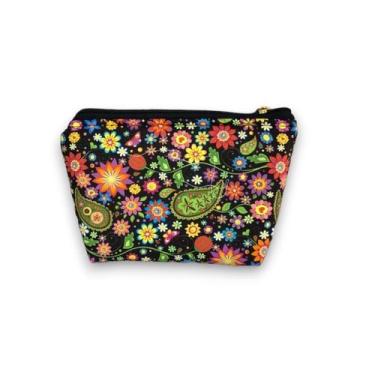 Imagem de Necessaire Estampada Tamanho Pequeno - DaniBordados, Flores coloridas