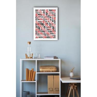 Imagem de Quadro Decorativo Gírias São Paulo Vermelho E Preto -70X50Cm - Quadros
