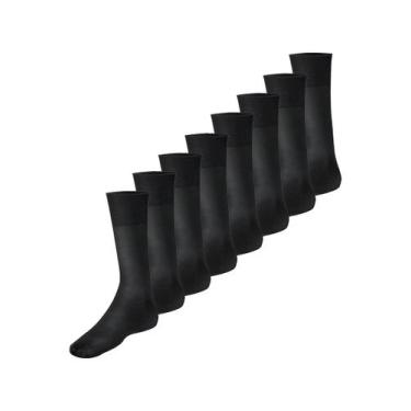 Imagem de Kit com 8 Pares de Meias Social Meianyl 6002-001 - LUPO, Preto
