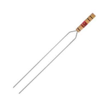 Imagem de Espeto Duplo Churrasco P/ Assar Carne Linguiça Costela 55cm - Grilazer