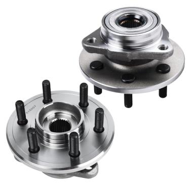 Imagem de Autoround 515007 Rolamento De Roda Dianteira 4Wd E Conjunto De Cubo De Substituição Para 1997-2004 Dodge Dakota/1998-2003 Durango 6 Lug - Conjunto De 2 Peças