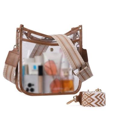 Imagem de Bolsa CLUCI Clear Bag Stadium Events Crossbody impermeável
