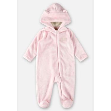 Imagem de Macacão em Material Sintético Unissex para Bebê Up Baby, Rosa, 3