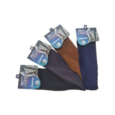 Imagem de Kit 24 Pares De Meias Social Masculina 100% Poliamida Sortida Emilly