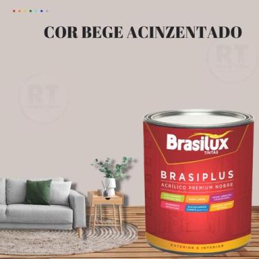Imagem de Tinta de Parede Semi Brilho Marrom 800ml Brasiplus Acrilica Lavável. -