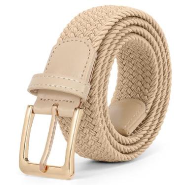 Imagem de Cinto JASGOOD feminino/masculino trançado elástico para calças jeans