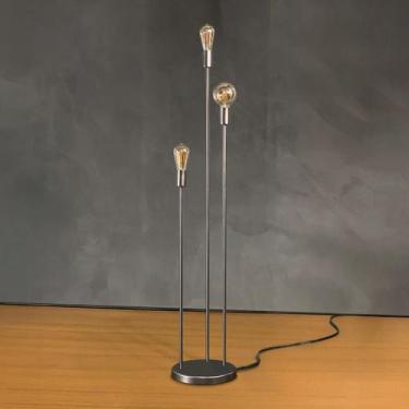 Imagem de Luminaria De Chao Tripé Decorativa Industrial Haste Tripla Para Leitur
