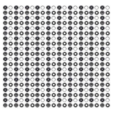 Imagem de Pssopp 100 Conjuntos Prong Snap Button, Instalação Simples Uso Versátil Vintage Prong Press Snap Fastener para Home Repair Crafting Vestuário Costura (10mm) (Contam preto preto prateado)