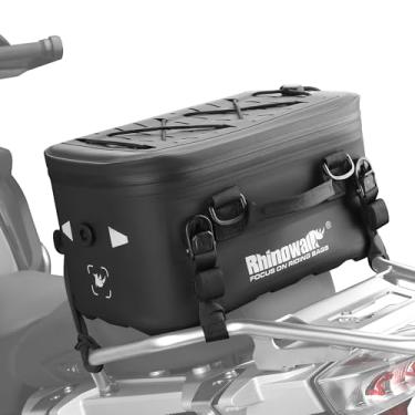 Imagem de Rhinowalk Bolsa traseira de motocicleta à prova d'água com alças Sissy Bar - preta