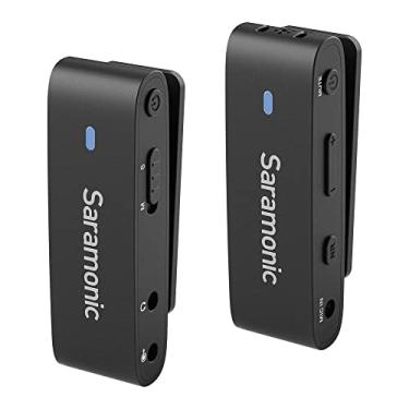 Imagem de Saramonic Blink300 B1 microfones de lapela sem fio para câmeras, filmadora, DSLR PC, computador, cancelamento de ruído, transmissão de 50 metros, microfone de lapela sem fio de 3,5 mm para gravação de