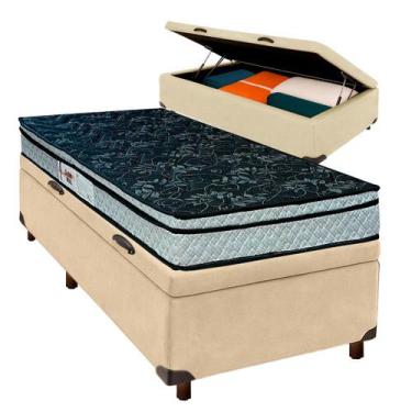 Imagem de Cama Box Bau Blindado Solteiro + Colchão D28 - Paropas