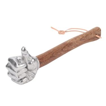 Imagem de Cryfokt Martelo de Aço Inoxidável, Martelo de Maçaneta de Madeira Anti -deslizamento Leve para Construção de Construção, Jardinagem, Uso Doméstico de Aço Forjado para Ferreiro (Cabeça de polegar)