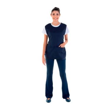 Imagem de Conjunto de Calça Bailarina, Camiseta e Bata para Copeira, Arrumadeira