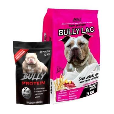 Imagem de Ração Super Premium Bully Lac 15kg mais Complemento Alimentar Bully Pr