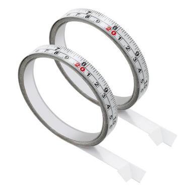 Imagem de Fita métrica adesiva Qtcial de 1/2 polegada 366 cm branca, pacote com 