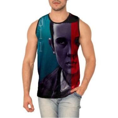 Imagem de Camiseta Regata Stranger Thing Eleven 11 Ref:230 - smoke, Preto, G