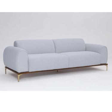 Imagem de Sofá 3 Lugares Tóquio D07 230cm Lona Cinza Claro - D'Rossi