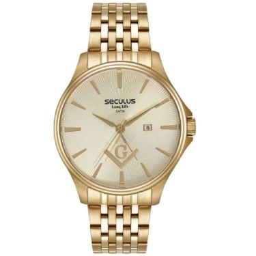 Imagem de Relogio Seculus  Masculino Maçonaria 44201GPSVDA1