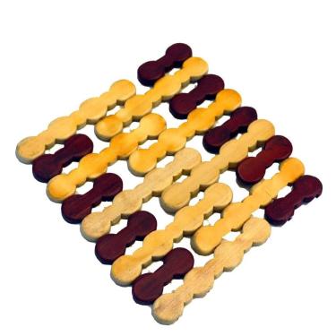 Imagem de DESCANSO DE PANELA 14 CM X 14 CM BAMBU QUADRADO MARROM