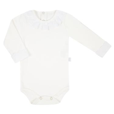 Imagem de Body Bebê Longo com Renda Bege Liso - Hug