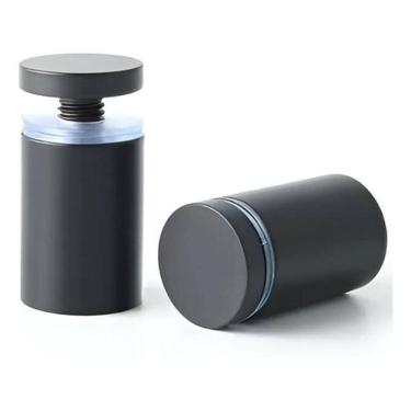 Imagem de Kit 4 Unid Prolongador 25X50 Preto Inox Suporte Vidro Painel