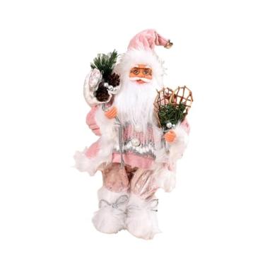 Imagem de oshhni Coleção de enfeites de mesa de boneco de Papai Noel, enfeite de Natal, figura de Papai Noel em pé para casa, vitrine de loja de feriados, 30cm