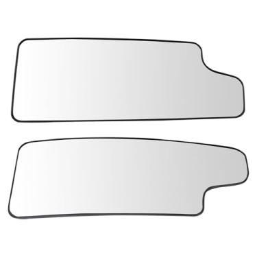 Imagem de TRQ Conjunto de vidro espelhado lado do motorista e do passageiro compatível com Chevrolet Silverado 2020-2022 1500 2020-2023 Silverado 2500 HD Silverado 3500 HD GMC Sierra 1500 Sierra 2500 HD Sierra