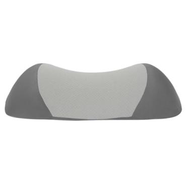 Imagem de Almofada de suporte lombar, alívio de dor nas costas, ergonômica, respirável, espuma viscoelástica para assento de carro, cadeira de escritório, cama (preto cinza)