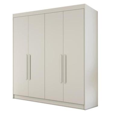 Imagem de Guarda Roupas Casal 4 Portas 3 Gavetas 100% MDF Tunis - EUROPA, Off Wh