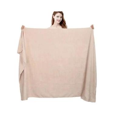 Imagem de Toalha de Banho de Microfibra Super Grande - Cinza, Macia, Alta Absorç