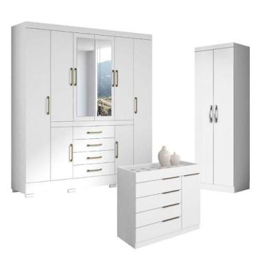 Imagem de Guarda Roupa Casal Nápole 2045149 E Armário Multiuso New 2000192 E Côm